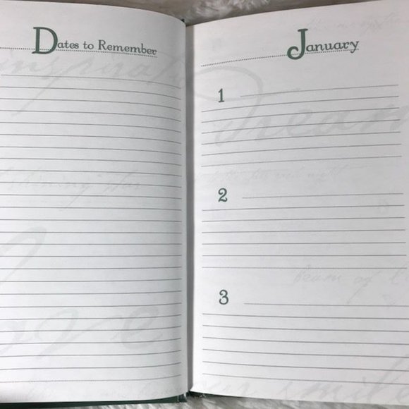 Set of 3 Hardcover Journals - Green Appointments, Cream Flower, Wine Fantasies - Picture 5 of 16